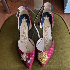 Sam Edelman Heels Tie Fabric and Beading